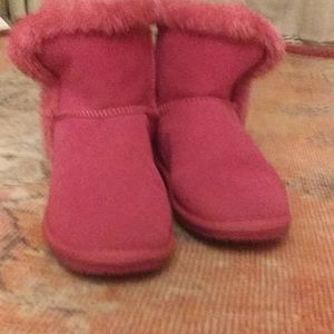 Hot pink booties shoes